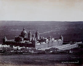 Monasterio de El Escorial (Madrid), vista desde el norte. J. Laurent y Cia.
