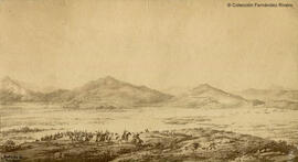 Reproducción de un grabado de la Batalla de Wad-Ras que tuvo lugar en marzo de 1860, Guerra de África. José de Bascarán.