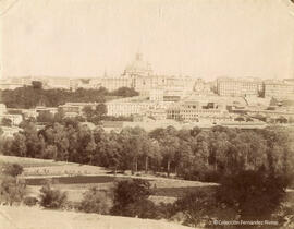 Madrid, panorámica desde el sureste en dos partes. Mariano Moreno.