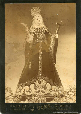 Málaga, reproducción de la imagen de una santa sin identificar. J. Oses.
