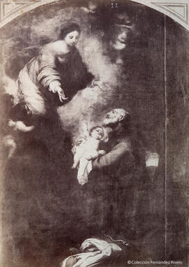 Sevilla, reproducción del óleo de Murillo "San Félix Cantalicio" hoy en el Museo de Sevilla. Luis Léon Masson.