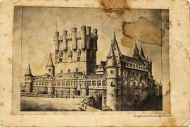 Segovia, reproducción de un grabado del Alcázar. Juan Pérez Galiano.