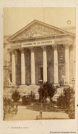 Madrid, Congreso de los Diputados, fachada. J. Laurent.