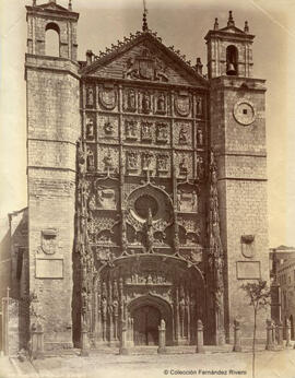 Valladolid, portada de la iglesia conventual de San Pablo. Léon et Lévy.