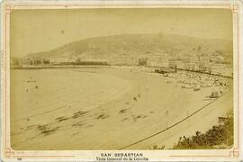 San Sebastián (Guipúzcoa), la playa de la Concha. Neurdein.