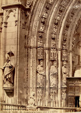 Toledo, Catedral, puerta de los Leones, costado de la izquierda. J. Laurent.