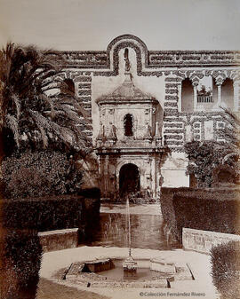 Sevilla, Alcázar, Fuente de la Fama en el Jardín de las Damas. Léon et Lévy