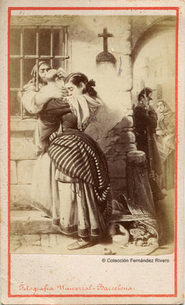 Barcelona, reproducción del óleo de H. Payne: "La Prisión". Rovira y Durán