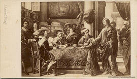 Madrid, reproducción del cuadro: La vocación de San Mateo, de Juan de Pareja (Museo del Prado).  J. Laurent.