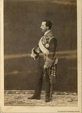 Madrid, retrato del rey consorte Francisco de Asís, en uniforme y con condecoraciones. J. Laurent.