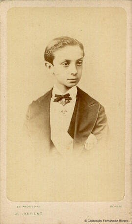 Madrid, retrato de Alfonso XII de niño. J. Laurent.