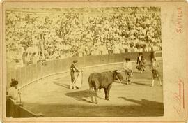 Sevilla, escena de una corrida de toros. E. Beauchy.