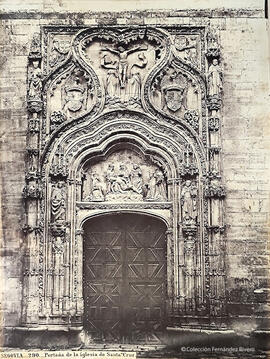 Segovia, portada de la iglesia de Santa Cruz. J. Laurent.