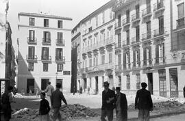 Obras. Plaza Mitjana. Málaga. España.