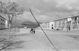 Construcción barriada en Ciudad Jardín. 1954, noviembre. Málaga. España.