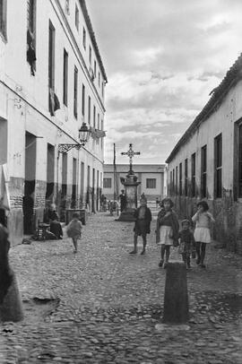 Monumento a Torrijos. Calle Lebrija, El Bulto. Década de 1940. Málaga, España
