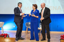 Entrega a Magdalena Álvarez de la distinción "Oikonomos" de la Facultad de Ciencias Económicas y Empresariales de la Universidad de Málaga. Paraninfo. Diciembre de 2024