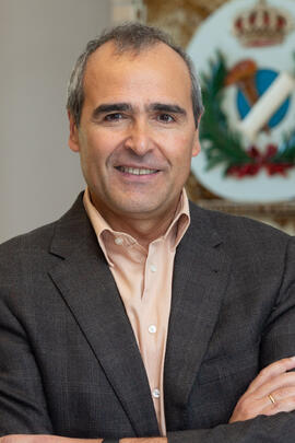 Retrato de Juan Antonio Perles Rochel, Decano de la Facultad de Filosofía y Letras de la Universidad de Málaga. Noviembre de 2019