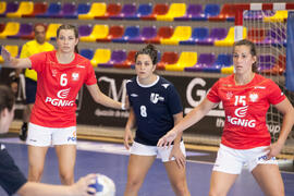 Partido Uruguay - Polonia. Categoría femenina. Campeonato del Mundo Universitario de Balonmano. Antequera. Junio de 2016