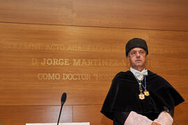 Teodomiro López Navarrete. Investidura de Jorge Martínez-Vázquez como Doctor "Honoris Causa" por la Universidad de Málaga. Edificio del Rectorado. Julio de 2025
