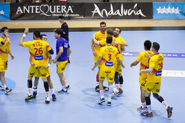 Partido Rusia - España. Categoría masculina. Campeonato del Mundo Universitario de Balonmano. Antequera. Junio de 2016