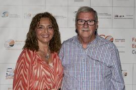 Macarena Parrado y Juan Manuel Arrabal. Homenaje al personal jubilado de la Facultad de Ciencias Económicas y Empresariales. Campus de El Ejido. Septiembre de 2022