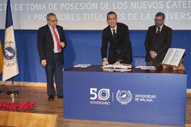 Toma de posesión de Jorge Jesús Leiva Rojo como catedrático del Área de Traducción e Interpretación (Lengua Inglesa) de la Universidad de Málaga. Paraninfo. Diciembre de 2022