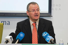 Presentación Cupón de la ONCE dedicado a "Andalucía Tech" de la Universidad de Málaga. Rectorado. Enero de 2012