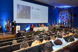 Discurso de Teodomiro López. Investidura de Hermanfrid Schubart, Alejandro Portes y Luis Enrique de la Villa como Doctores "Honoris Causa" por la Universidad de Málaga. Paraninfo. Octubre de 2024