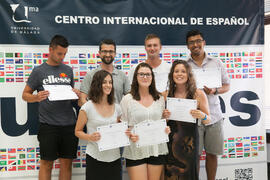 Graduación del alumnado del CIE de la Universidad de Málaga. Centro Internacional de Español. Jul...