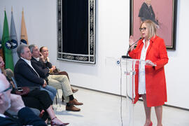 Adelaida de la Calle. Presentación del cuadro de la rectora Adelaida de la Calle en la Galería de Rectores de la Universidad de Málaga. Edificio del Rectorado. Marzo de 2019