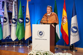 Discurso de Javier López. Investidura de Bernardo Quintero como Doctor "Honoris Causa" por la Universidad de Málaga. Paraninfo. Marzo de 2025