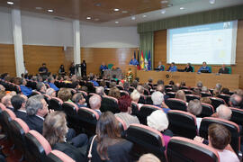 Eduardo Rodríguez Bejarano en la investidura como Doctor "Honoris Causa" de Hans-Dieter Wienberg por la Facultad de Ciencias de la Universidad de Málaga. Rectorado. Mayo de 2016