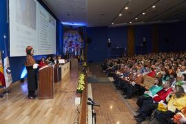 Discurso de investidura de Andrea Goldsmith como doctora "Honoris Causa" por la Escuela Técnica Superior de Ingeniería de Telecomunicación de la Universidad de Málaga. Paraninfo. Octubre de 2024