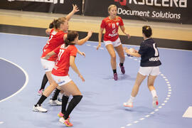Partido Uruguay - Polonia. Categoría femenina. Campeonato del Mundo Universitario de Balonmano. Antequera. Junio de 2016