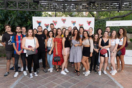 Photocall. Welcome to UMA. Bienvenida a los alumnos de intercambio internacional de la Universidad de Málaga. Jardín botánico. Octubre de 2019