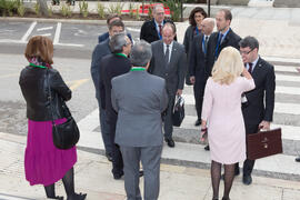 Llegada de autoridades. XXV Cumbre Hispano-Francesa. Edificio del Rectorado. Febrero de 2017