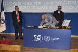 Toma de posesión de José Carlos Sánchez Garrido como profesor titular del Área de Física Aplicada de la Universidad de Málaga. Paraninfo. Diciembre de 2022