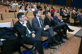 Asistentes a la conferencia de Joan Plaza ‘Patologías del liderazgo’. Seminario "Emprende 21. Territorio y Emprendimiento". Paraninfo. Noviembre de 2018