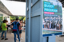 Cartel del III Encuentro de Bienvenida para los participantes del "Buddy Program". Jardín Botánico. Octubre de 2019