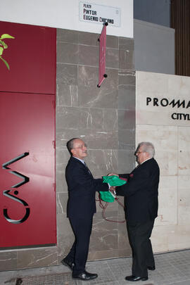 Inauguración de la plaza Pintor Eugenio Chicano. Málaga. Noviembre de 2016