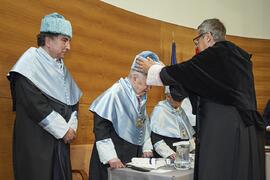 Investidura como "Doctores Honoris Causa" de Antonio García Berrio y Pilar Palomo Vázquez por la Facultad de Filosofía y Letras de la Universidad de Málaga. Edificio del Rectorado. Junio de 2024