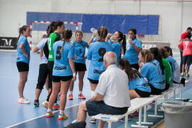 Partido Uruguay - India. Categoría femenina. Campeonato del Mundo Universitario de Balonmano. Antequera. Julio de 2016