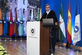 Discurso de Teodomiro López. Investidura de Andrea Goldsmith como doctora "Honoris Causa" por la Escuela Técnica Superior de Ingeniería de Telecomunicación de la Universidad de Málaga. Paraninfo. Octubre de 2024