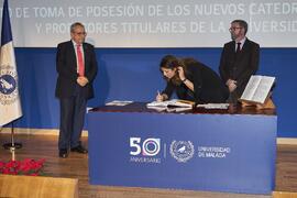 Toma de posesión de María Isabel Montañez Vega como profesora titular del Área de Química Orgánica de la Universidad de Málaga. Paraninfo. Diciembre de 2022