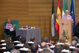 Intervención de Heliodoro Carpintero Capell en su Investidura como Doctor "Honoris Causa" por la Facultad de Psicología de la Universidad de Málaga. Edificio del Rectorado. Mayo de 2019