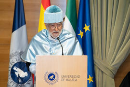 Discurso de Miguel Sáenz Sagaseta de Ilúrdoz en su investidura como Doctor "Honoris Causa" por la Facultad de Filosofía y Letras de la Universidad de Málaga. Edificio del Rectorado. Febrero de 2020