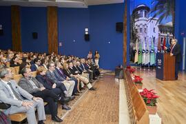 Intervención de José Ángel Narváez. Toma de posesión de nuevos catedráticos y profesores titulares de la Universidad de Málaga. Paraninfo. Diciembre de 2022
