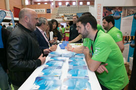 Estand de Ingenierías Industriales. Jornadas de Puertas Abiertas de la Universidad de Málaga. Complejo Polideportivo Universitario. Abril de 2018