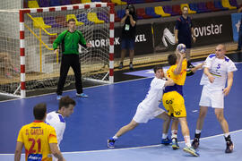 Partido Rusia - España. Categoría masculina. Campeonato del Mundo Universitario de Balonmano. Antequera. Junio de 2016